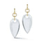 Bell Gold Diamond And Rock Crystal Pear Shape Earrings - 1